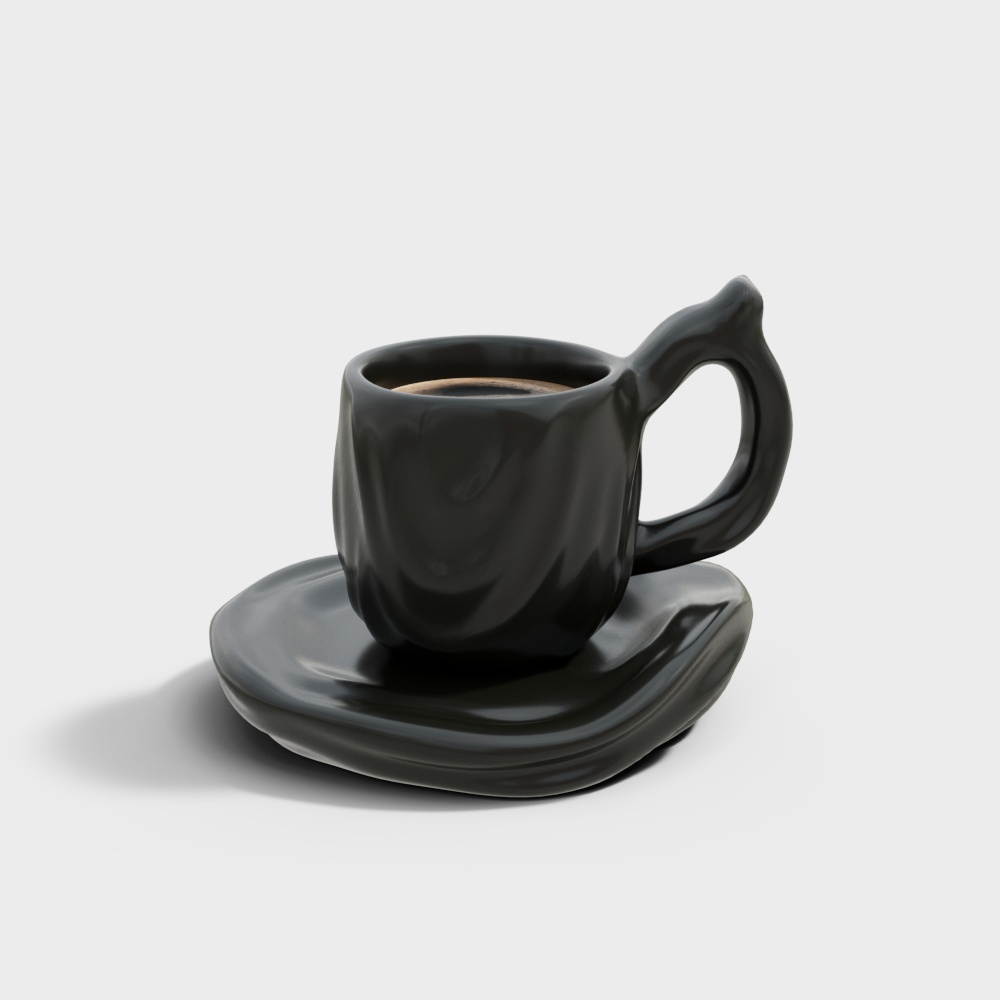 Minimalist Coffee Cup Set 3D model