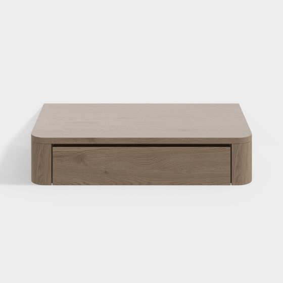 Wooden Storage Coffee Table 3D model for Modern Spaces