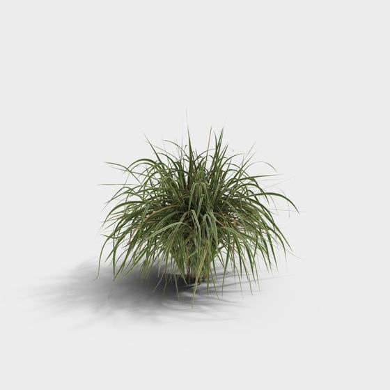 Realistic Low-Poly Grass Clump 3D model