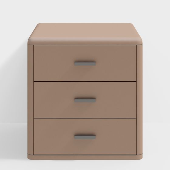 Stylish Low-Poly Nightstand 3D model for Contemporary Spaces