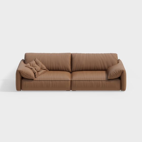 GSF1104 Two-Seater Sofa 3D Model in Earth Color