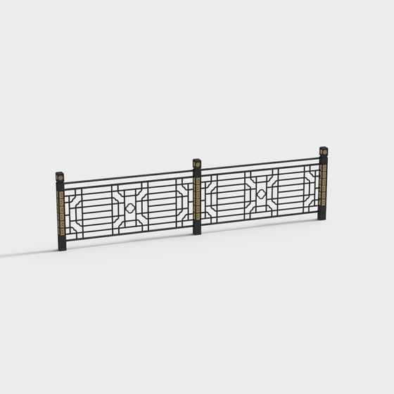 Art Deco Rail 3D model