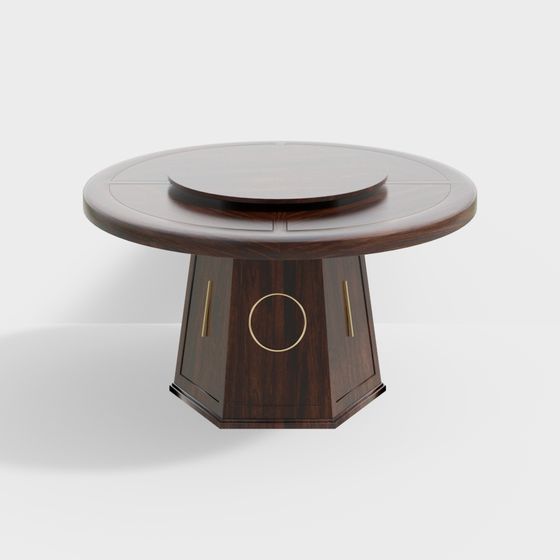 Elegant Round Table 3D model for Modern Interiors