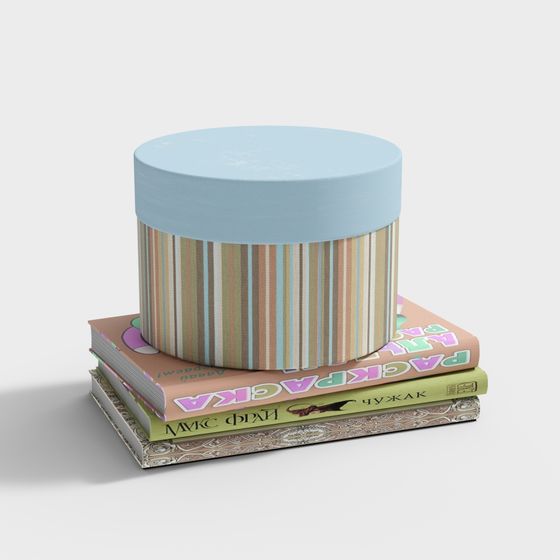 Vintage Book Stack 3D model