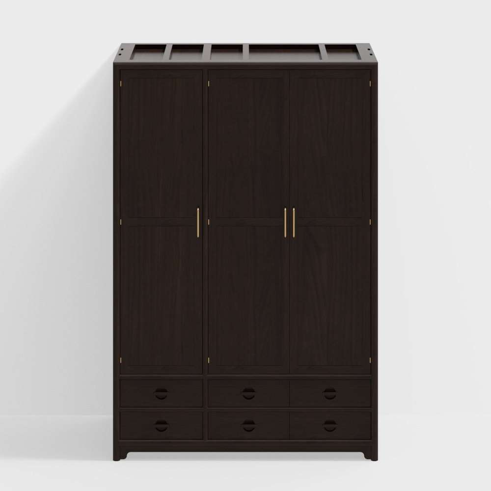 TY-YG03A-3D Three-Door Wardrobe