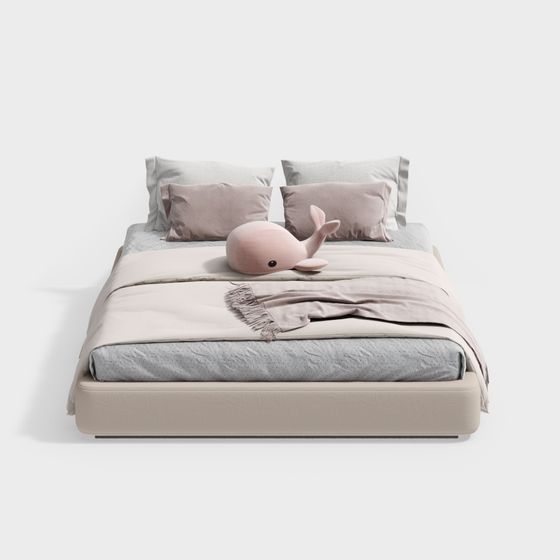 Modern Minimalist Bedroom 3D model