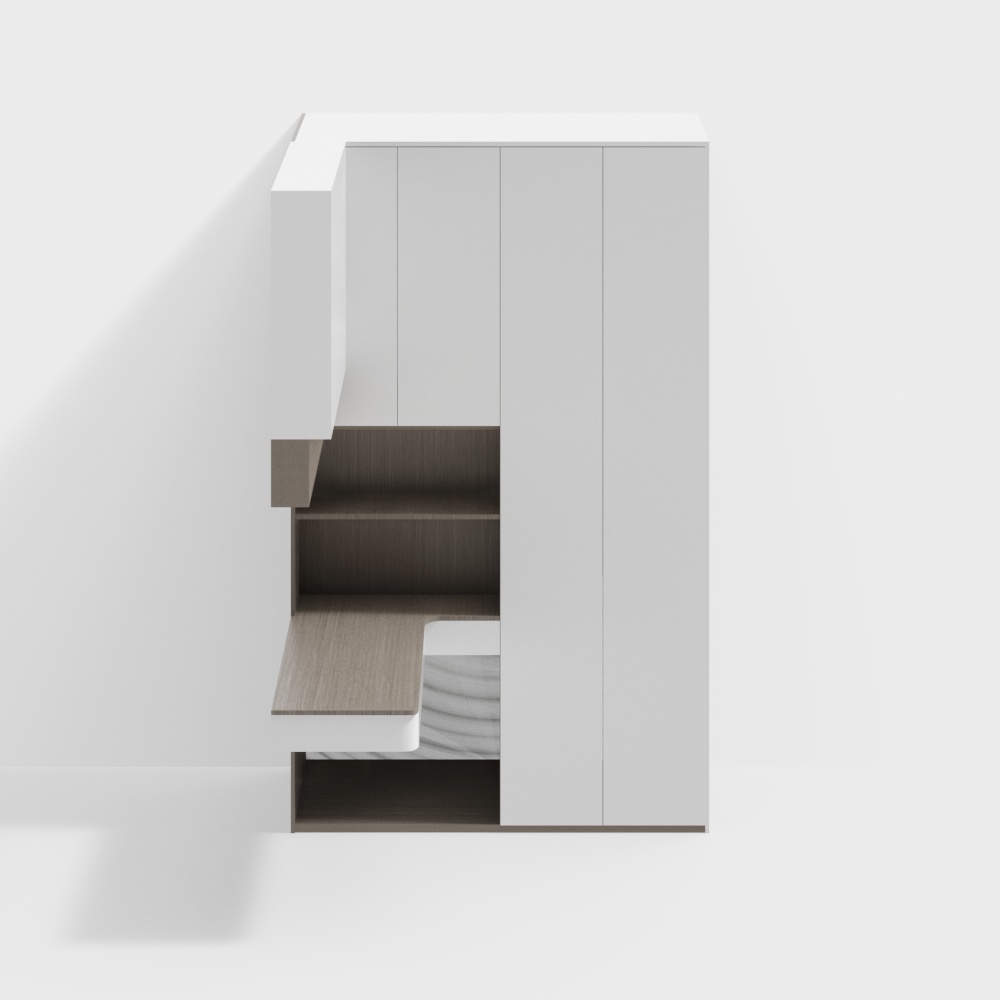 帶書桌的兒童衣櫃