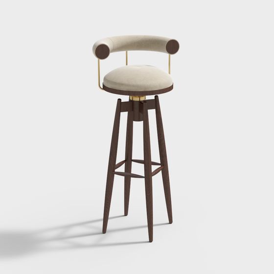 Mid-Century Modern Bar Stool 3D model