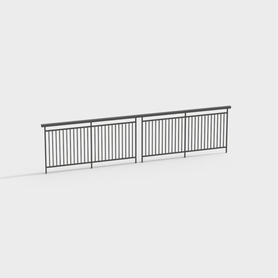 Urban Railing 3D model for Modern Architecture