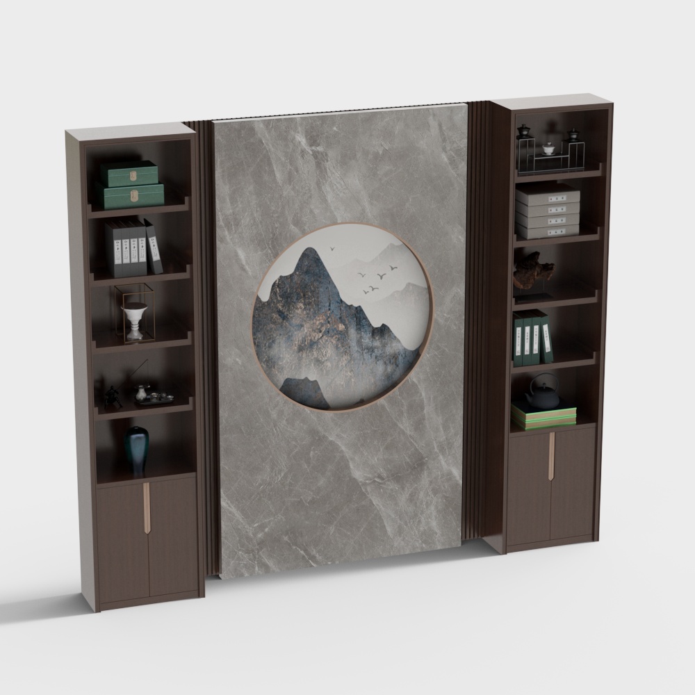 ตู้หลังฉากห้องชา