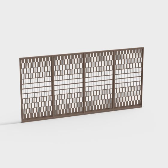 Elegant Lattice Screen 3D model for Modern Spaces