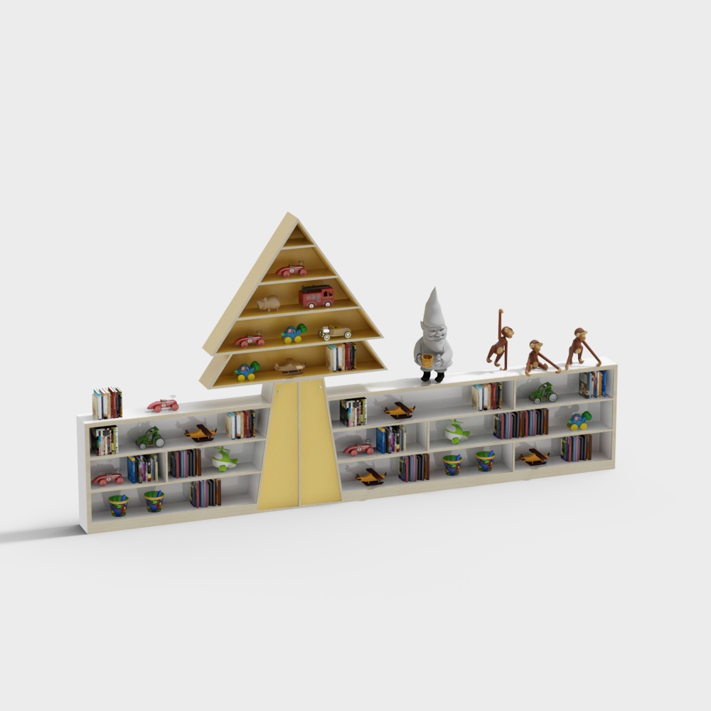 Preschool Function Classroom Display Cabinet by the Wall