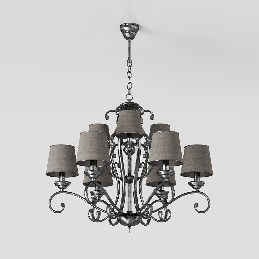 Chandelier Elegance 3D Model – Classic Modern Design