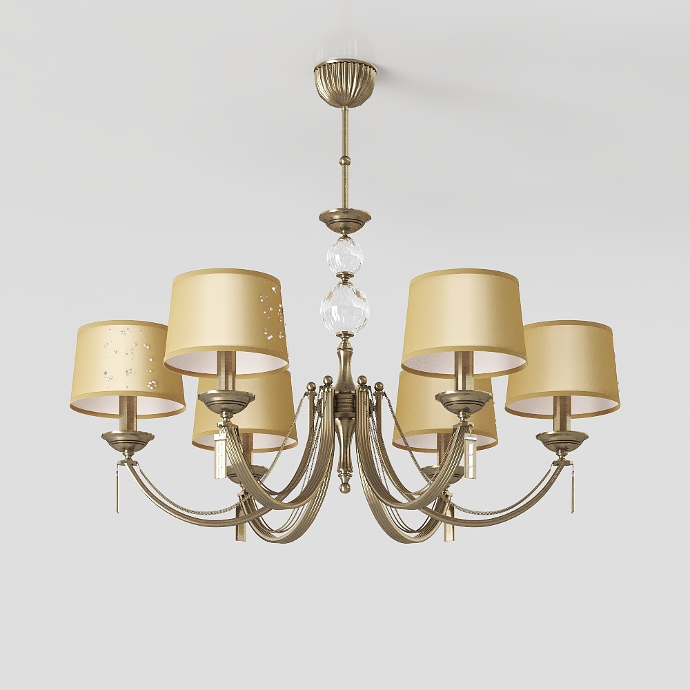 โคมระย้าสไตล์ยุโรปในห้องนั่งเล่น