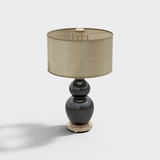 Stylish Low-Polygon Table Lamp 3D Model for Modern Spaces