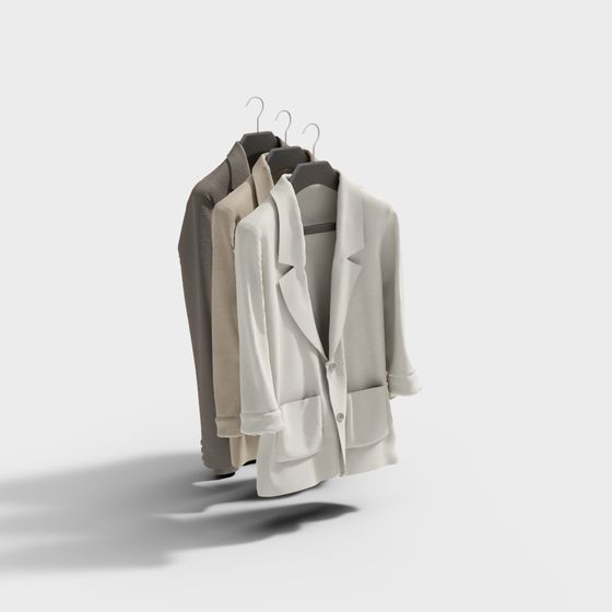 Stylish Low-Poly Suit Jacket 3D Model for Creative Projects