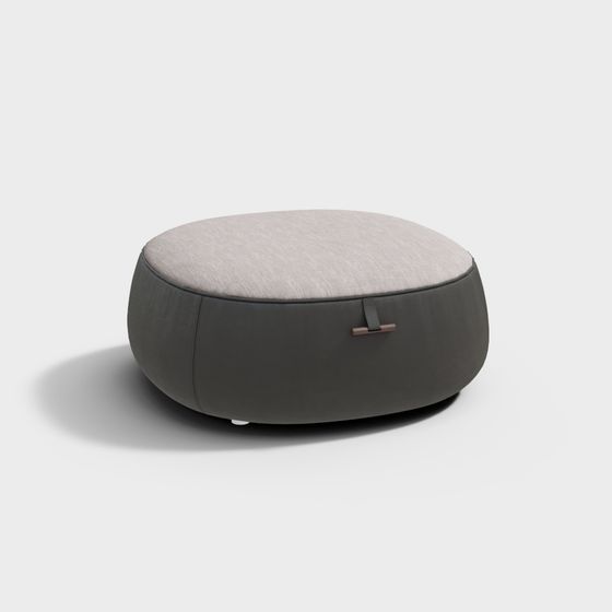 Stylish Round Stool 3D model for Modern Interiors