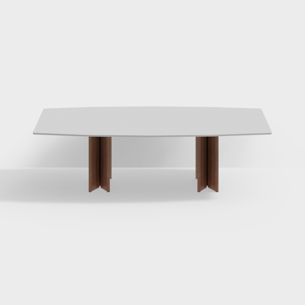 Streamlined Conference Table 3D model