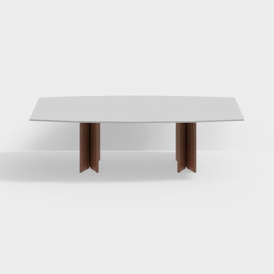 Streamlined Conference Table 3D model