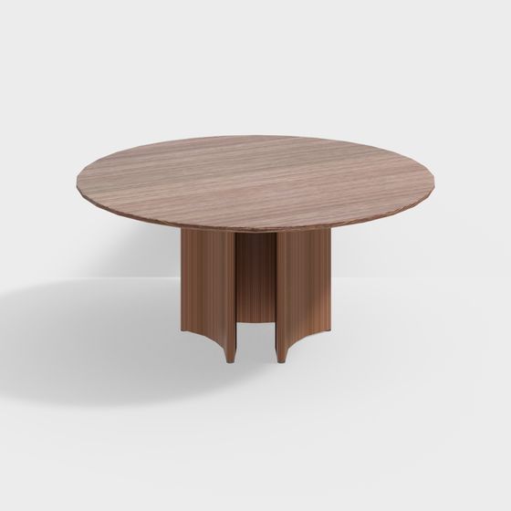 Low-Poly Round Table 3D model