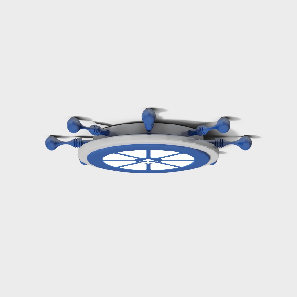 Futuristic 3D Model Drone with Low Polygon Design