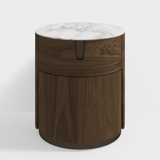 Elegant Round Side Table 3D model