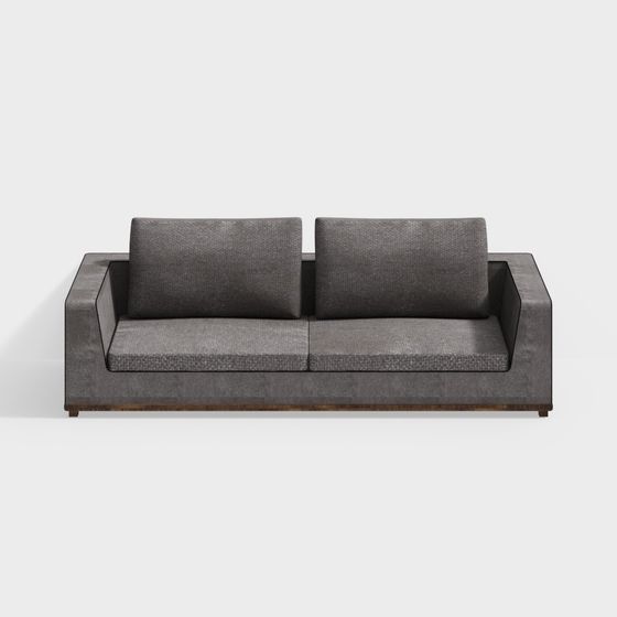 Stylish Minimalist Sofa 3D model for Modern Interiors