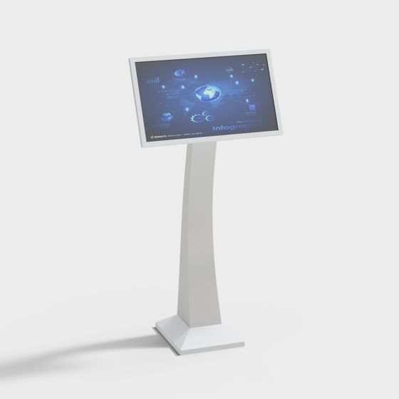 Smart Information Display Stand 3D Model