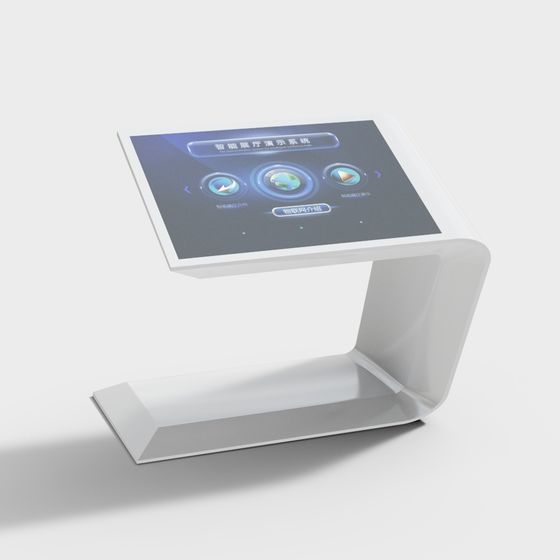 Smart Interactive Display Stand 3D model for Future Tech Exhibitions