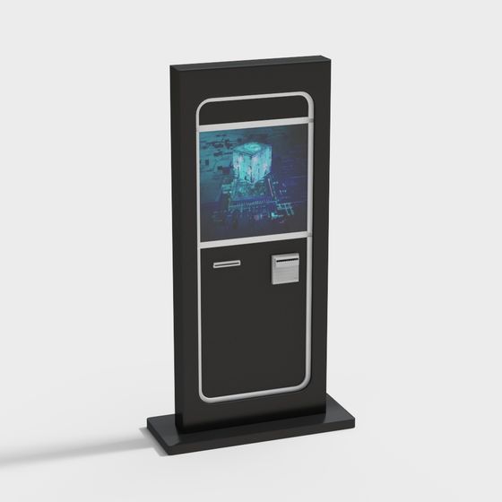 Futuristic Information Kiosk 3D model
