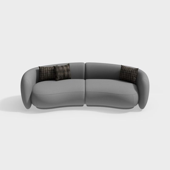Low Polygon Stylish Sofa 3D Model