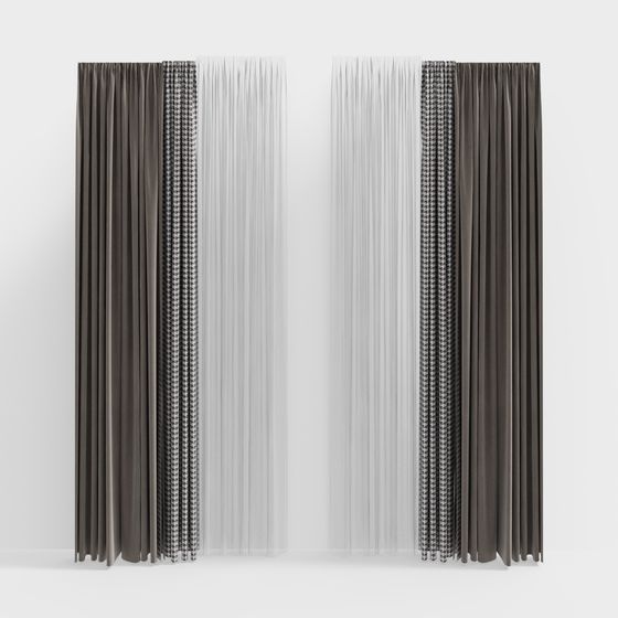 High-Quality Curtain 3D Model for Modern Interiors