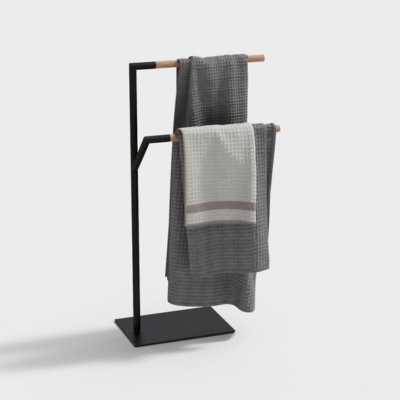 Minimalist Towel Rack 3D model