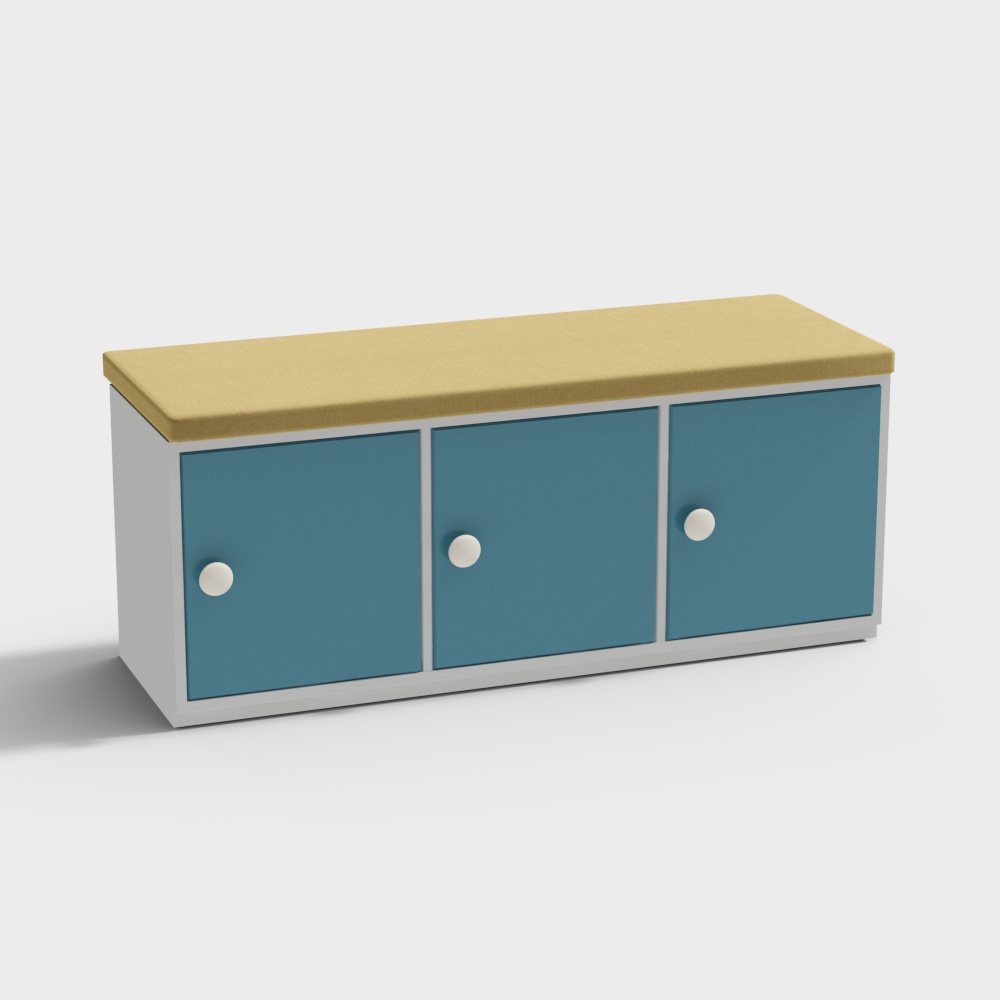 Stylish Storage Bench 3D model for Modern Interiors