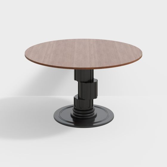 Elegant Round Table 3D model for Contemporary and Vintage Spaces