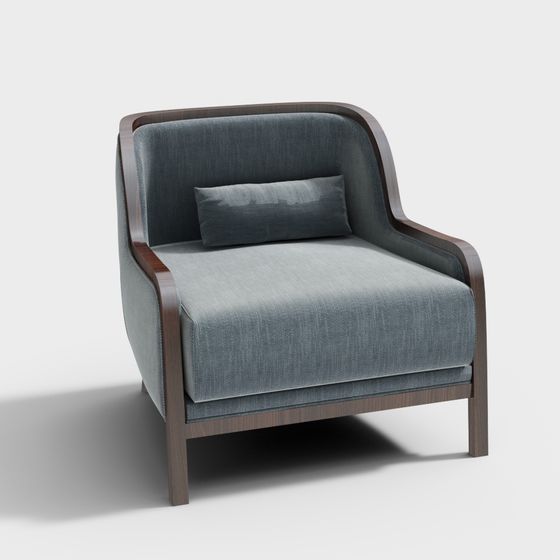 Unique Low-Polygon Sofa Chair 3D model