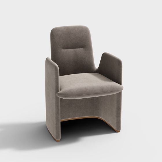 Cozy Curve 3D model Chair for Modern Interiors
