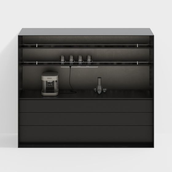 Urban Coffee Corner 3D model for Contemporary Designs