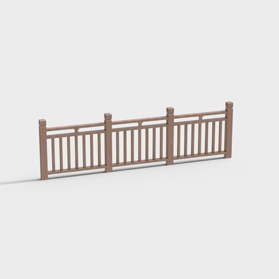 Rustic Wooden Fence 3D model for Creative Projects