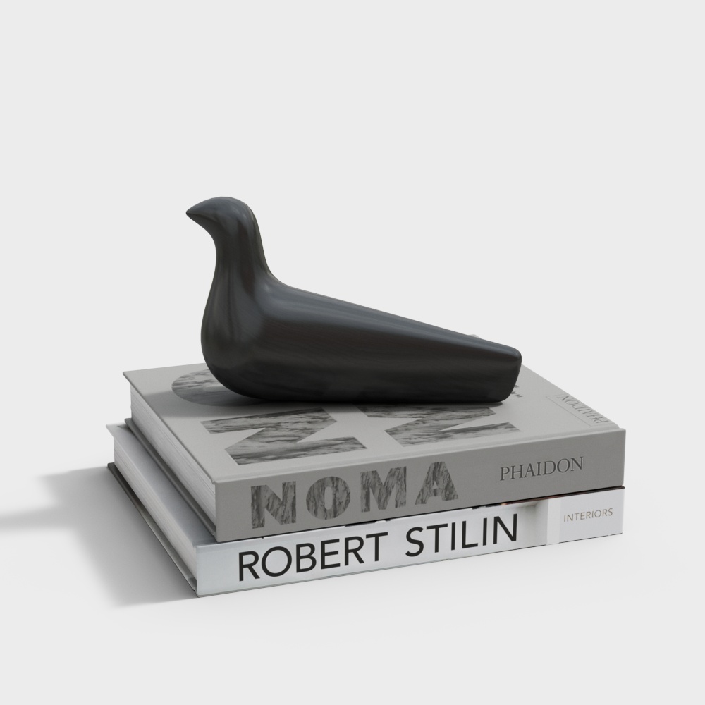 Serene Dove 3D Model – Low Polygon Black Bird