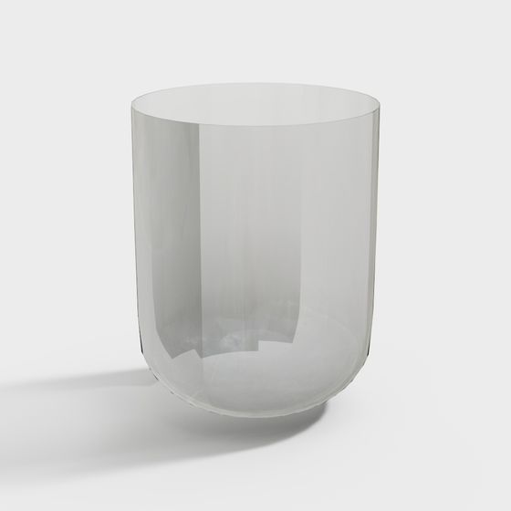 Elegant Transparent Glass Cup 3D model