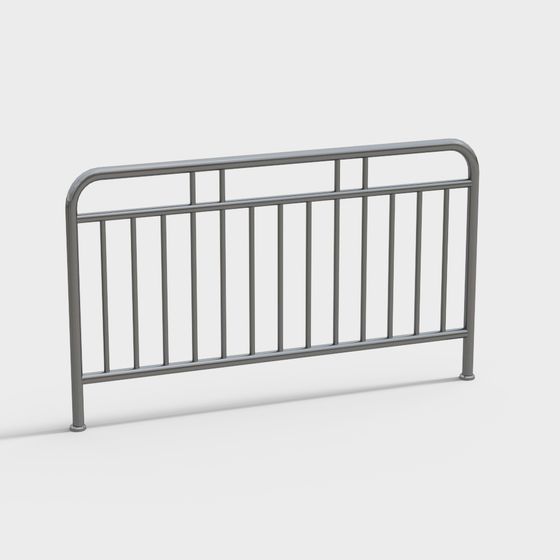 Modern Metal Railing 3D model