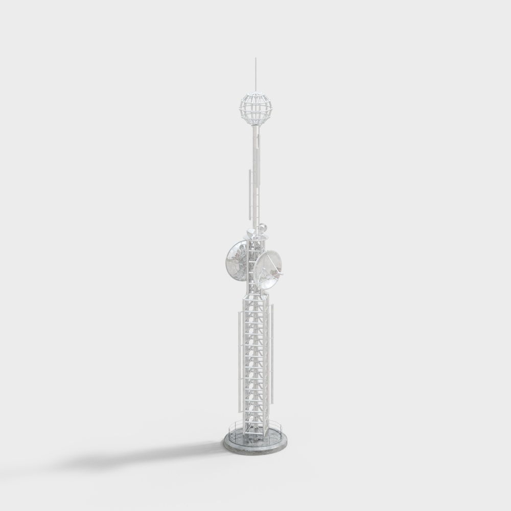 Futuristic Communication Tower 3D model