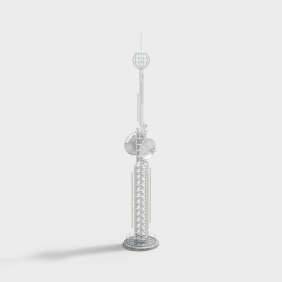 Futuristic Communication Tower 3D model