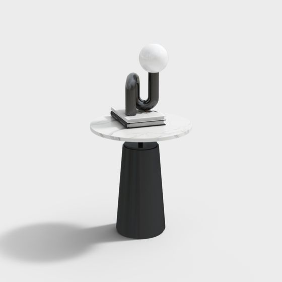 Minimalist Round Table 3D Model