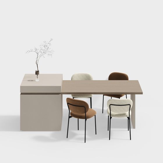 Elegant Urban Living Room 3D model for Designers