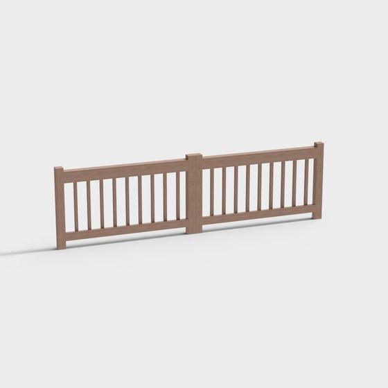 Solid wood railing