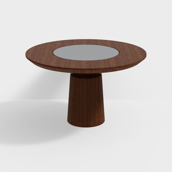 Modern Low-Poly Round Table 3D model