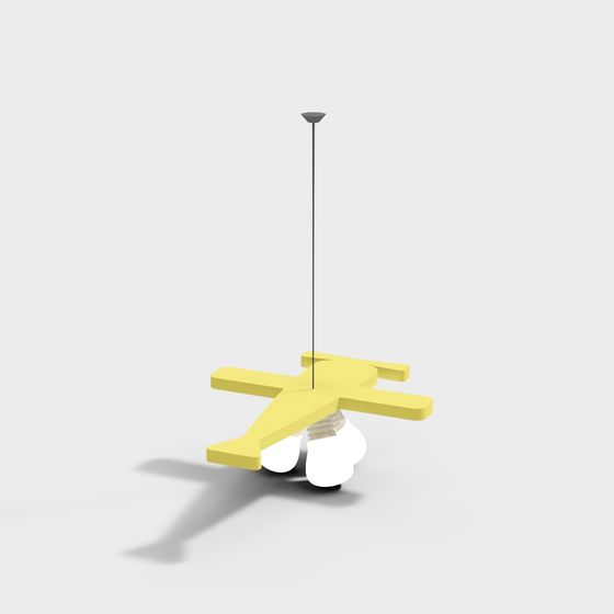 Flight Dreamer 3D model - Yellow Airplane Pendant Light