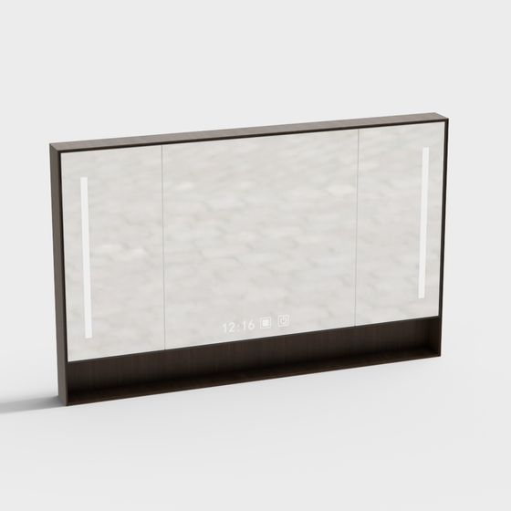 Minimalist Bathroom Mirror Cabinet 3D model